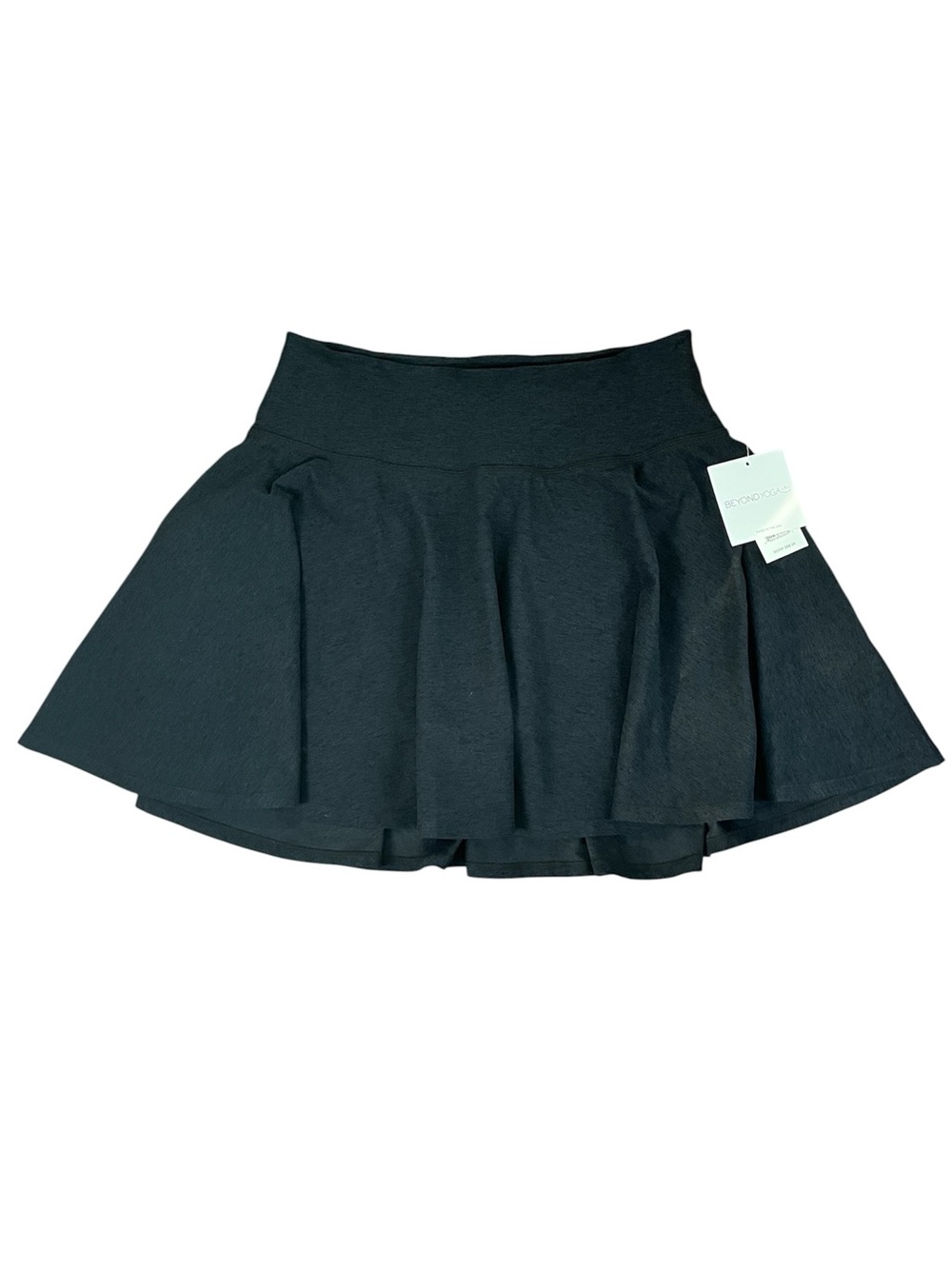 Beyond Yoga Spacedye Tie Breaker Circle Skirt 1X Darkest Night Black